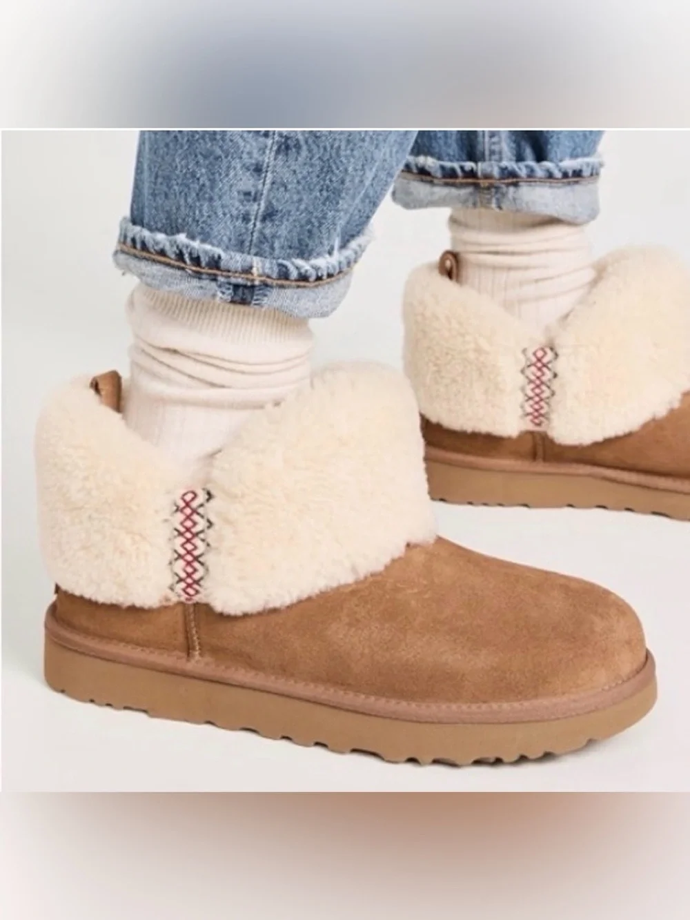 UGG Classic Ultra Mini Braid Slip-On Booties Sz 9 Slippers Warm Winter Outdoor